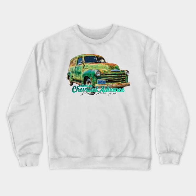 1952 Chevrolet Advance Design Panel Truck Crewneck Sweatshirt by Gestalt Imagery